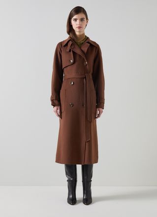 L.k. Bennett Womens Lawrence Coats, Chocolate - Brown - Size Large