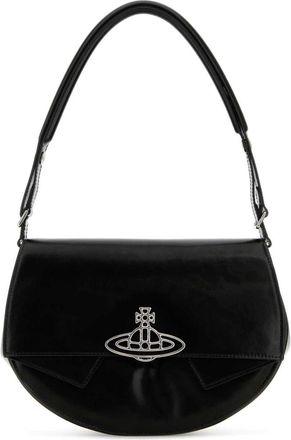 Vivienne Westwood Black leather Sadie shoulder bag