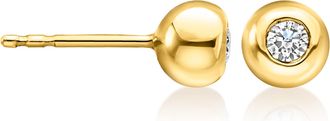 RS Pure by Ross-Simons Bezel-Set Lab-Grown Diamond Bubble Earrings in 18kt Gold Over Sterling