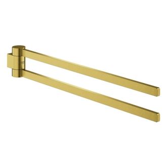 GROHE Selection 400 Toallero Negro 2 Brazos Dorado Brillante Cepillado