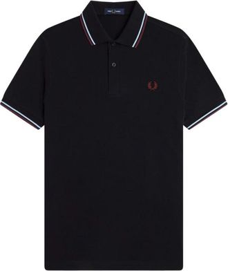 Fred Perry M3600 Twin Tipped Polo - Heren - Polos - Zwart - L - Katoen - Tops