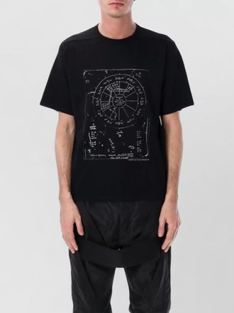 Rick Owens astrological chart print cotton t shirt