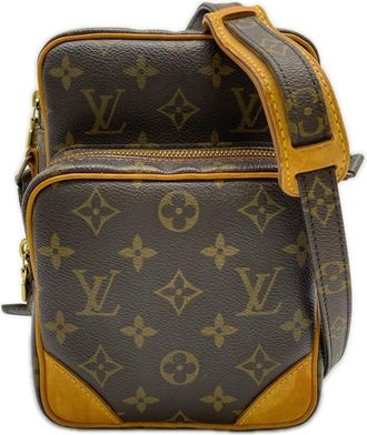 Louis Vuitton Brown Coated Canvas Leather Shoulder Bag (Pre-Owned)