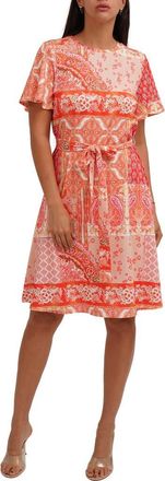 Sunny Leigh Flutter Sleeve Dress in Molly Orng at Nordstrom Rack, Size X-Large