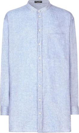 Dolce & Gabbana Shirts, male, Blue, Size: M Casual Cotton Shirt G5Li8Tfu4Lgb0064