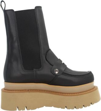 Yellow Veterschoen Wiglaarzen - Dames - Chelseaboots - Zwart - 39 EU - Schoenen