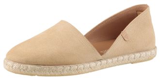 Verbenas Espadrille VERBENAS CARMEN SERRAJE, Damen, Gr. 35, beige (sand), Veloursleder, Schuhe Espadrille, Schlupfschuh, Sommerschuh, Loafer mit typischem Jute