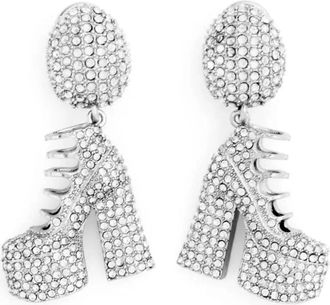 Marc Jacobs Ringe - The Pave Kiki Boot Earrings - Gr. ONE SIZE - in Silber - für Damen