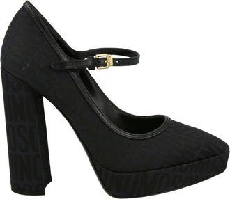 Moschino Logo Jacquard Mary Jane Pumps