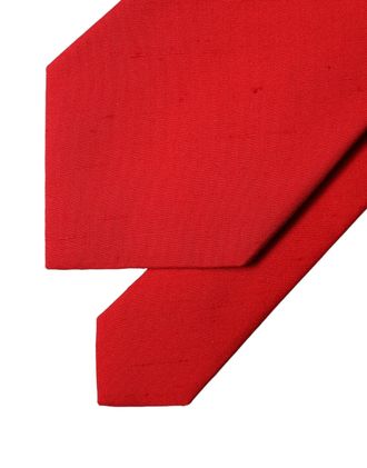 Dolce & Gabbana Silk-Cotton Blend Necktie - Red