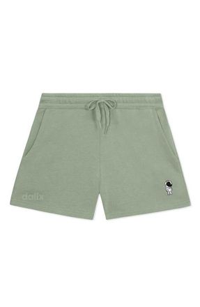 Dalix Womens Astronaut Midweight Washed Fleece Shorts in Sage at Nordstrom, Size Xx-Large