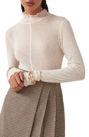 & Other Stories Mock Neck Wool Blend Knit Top in White at Nordstrom Rack, Size Medium