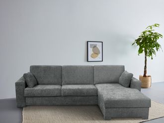 HOME AFFAIRE Ecksofa »Roma L Dauerschlaffunktion, mit Unterfederung« Matratzenhöhe 14cm,, Liegemasse ca 163x198 cm, L-Form
