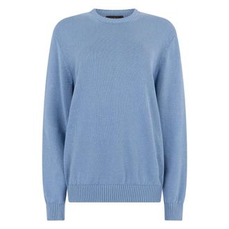 Slowear Round-neck Knitwear, male, Blue, Size: 2XL Round-neck Knitwear