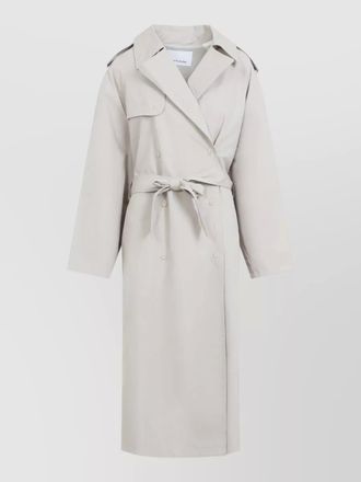 Frankie Shop riva long cotton trench coat