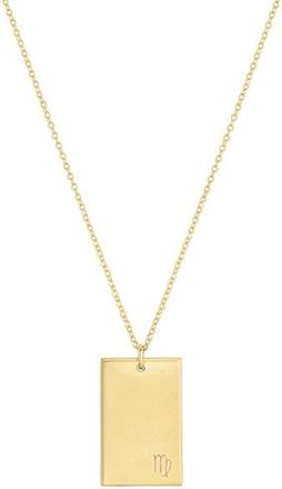 Set & Stones Goldie Horoscope Necklace in Gold /Virgo at Nordstrom, Size 20