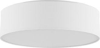Beliani Beliani - L&aacute;mpara De Techo Blanca Poli Algod&oacute;n Pantalla De Tambor De Tela &Oslash; 45 Cm Boho Moderno Rena