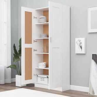 Berkfield Home Classic Book Cabinet White 82.5x30.5x185.5 cm Engineered Wood