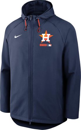 Nike Houston Astros Authentic Collection Nike Mens Therma-FIT MLB Full-Zip Hooded Jacket in Blue | 04HC045NHUS-FHP