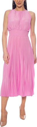 OLEG CASSINI Smocked Midi Dress
