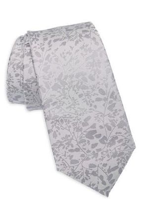 Calvin Klein Benedict Floral Tie in Silver at Nordstrom Rack