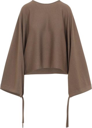Max Mara Brown Frais Balloon Virgin Wool Pullover-Donna