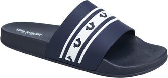 True Religion Snoop Colorblock Logo Pool Slide in Navy at Nordstrom, Size 10