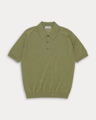 Fortela Isis Short Sleeve Knit Polo in Sage Green at Nordstrom, Size X-Large