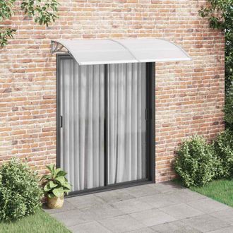 vidaXL Marquesina Para Puerta Pc Gris 200x100 Cm Vidaxl