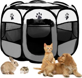 OEM Parque Para Cachorros - 74 X 74 X 48 Cm - Recinto Para Cachorros - Para Apartamento, Jaula Para Perros Para El Hogar - Parque Para Gatos - Recinto Par