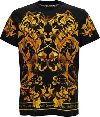 Versace Jeans Couture T-shirt con stampa barocca - Nero