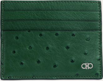 Ferragamo Men Gancini coin purse Green
