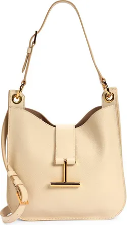 Tom Ford Small Tara Leather Top Handle Bag in Cream at Nordstrom