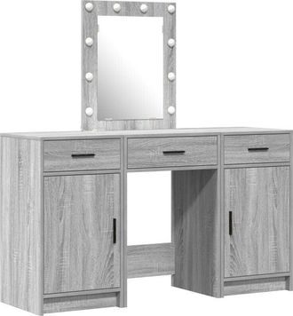 vidaXL Dressing Table with Door Grey 50 x 41 x 135 cm Engineered wood vidaXL