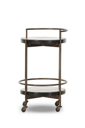 Anthropologie Mira Smoked Glass Bar Cart