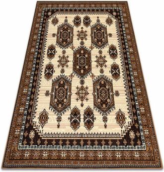 RugsX Rugsx - Alfombra Bcf Morad Zegary Relojes, Cl&aacute;sico - Beige Beige 200x300 Cm