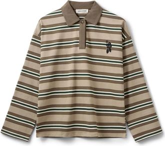 Sofie Schnoor Pilsw Oversize Gestreepte Polo - Dames - Polos - Veelkleurig - M - Katoen - Tops