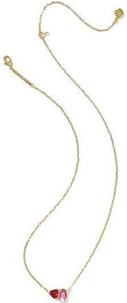 Kendra Scott Tatum Short Pendant Womens Necklace Womens Necklace Gold Pink Mix, Brass/Gold-Plated