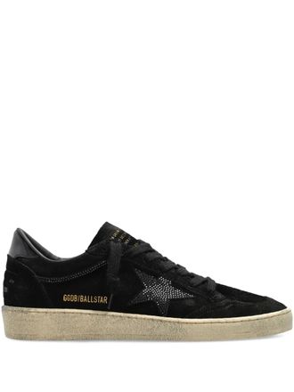 Golden Goose suede logo-detail sneakers - Black