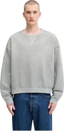 Alyx 1017 Alyx 9Sm, Hoodies & sweatvesten, Heren, Grijs, L, Katoen, Garment dye boxy crewneck sweatshirt