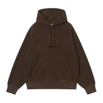 Carhartt Work in Progress Hooded Limn C Fleece Sweatshirt - Heren - Sweatshirts & Hoodies - Bruin - Maat: L Fleece