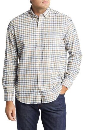 Johnston & Murphy Mens Plaid Corduroy Button-Up Shirt in Ivory at Nordstrom, Size Xx-Large