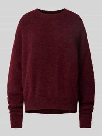 American Vintage American Vintage Oversized Strickpullover mit gerippten Abschl&uuml;ssen Modell VITOW in Bordeaux Melange, Gr&ouml;&szlig;e M/L