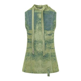 Diesel Sleeveless Tops, female, Green, Size: XS De-Vantos FSI