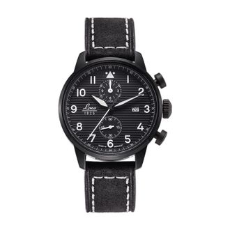 Laco VICTORIA HYDE Mens Watch, Diameter 42 mm Watches for Men with Leather Strap - Black - One Size