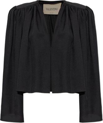 Valentino Garavani Zijden Cardigan - Dames - Vesten - Zwart - 2XS - Truien & Vesten