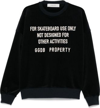 Golden Goose embroidered-lettering sweatshirt - Blue
