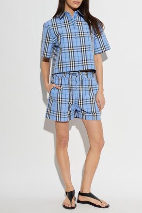 Burberry Evelyn Shorts, Womens, Blue