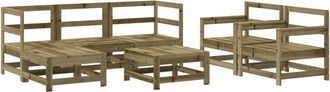 vidaXL 7 Piece Garden Lounge Set Impregnated Wood Pine vidaXL