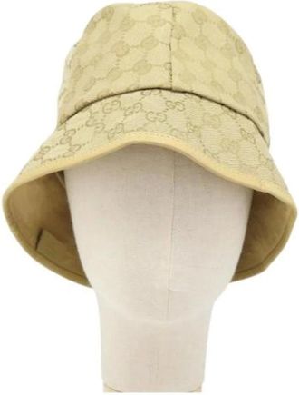 Gucci Pre-owned Accessories, female, Beige, Size: ONE SIZE Pre-owned Vintage Hat